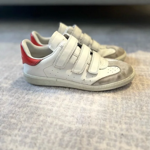 Isabel Marant Red and White Sneakers - Picture 4 of 5